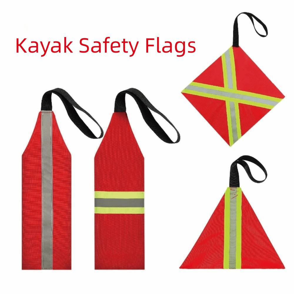 Red Safety Travel Flag Oxford Fabric Reflective Safety Flag Kayak Safety Flag Off-Road Loading