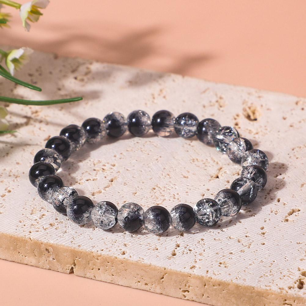 Beaded Bracelet 8mm Natural Stone Lava Tiger Eye Black For Women Matte Bangle Onyx Jewelry Stre K4D1