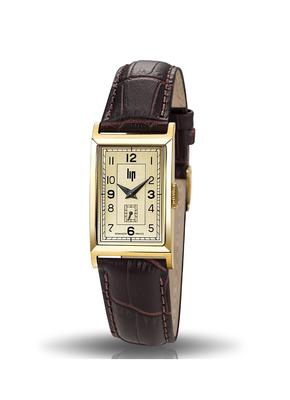 Авторизованный дистрибьютор Lip watch lip671006 Churchill T18 gold crocodile brown leather [LIP] мужские