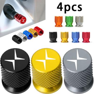 Для Polestar 1 Polestar 2 Polestar 3 Polestar 4 Polestar 5 4 шт. Цветные автомобильные аксессуары Колпачки для клапанов автомобильных шин
