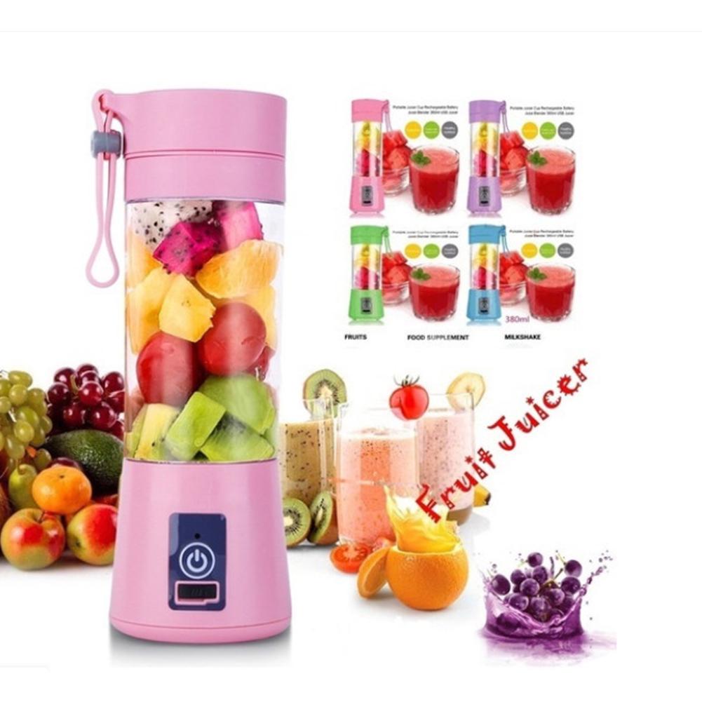 Portable 6 Blades USB Charging Eletric Fruit Juicer Blender