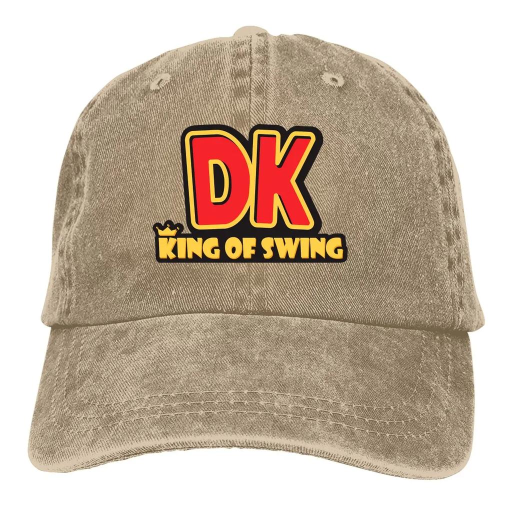 Dk King Of Swing Baseball Caps Peaked Cap Donkey Kong Game Sun Shade Hats for Men