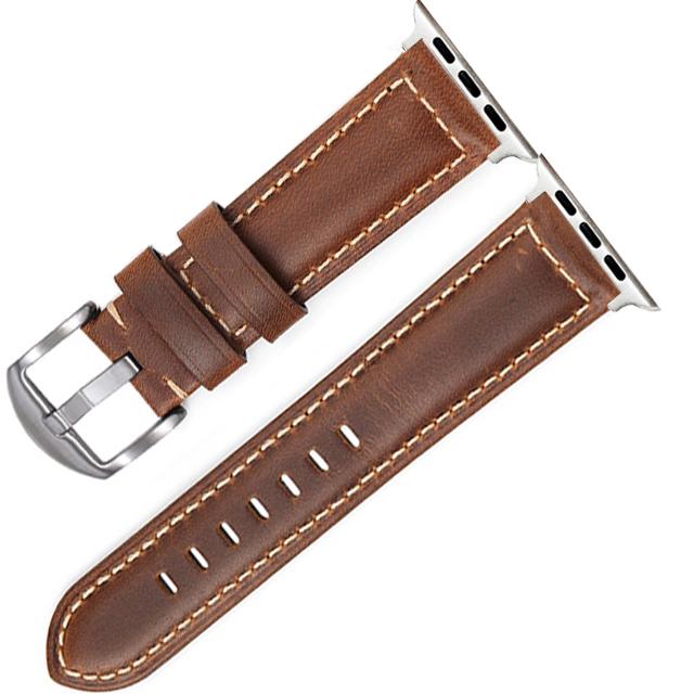 Для винтажного ремешка из коровьей кожи для Apple Watch Strap для Series 9 8 Ultra 2 49 мм 45 мм 44 мм 41 мм 42 мм 40 кожаный ремешок для Apple