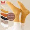 MiiOW 6-Pair Pack Mid-Calf Women's Socks, 100% Cotton Elastic Comfortable Breathable Autumn Winter Warm Casual Women's Socks, One Size Fits All