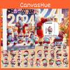 Christmas Calendar Advent Blind Box Toy Cute Snowman Decorative Pendant Acrylic