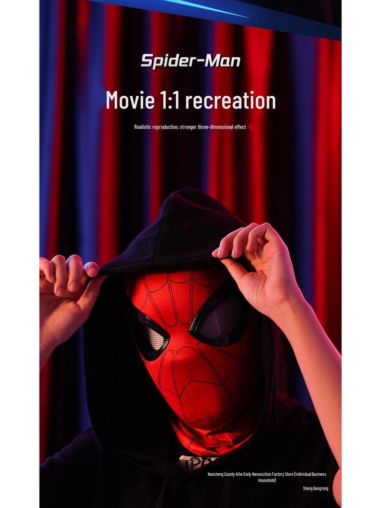 Spiderman Movable Eye Blinking Luminous Mask Helmet for Christmas