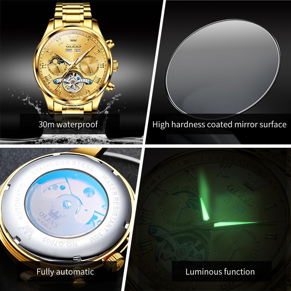 OLEVS New Multi-functional Mechanical Watch Automatic Business Trend Waterproof Men's Watch Men's Watch