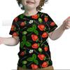 Toddler 3D Funny Fruits Printed T Shirts Baby Boys Girls Kids Tee Tops Summer Children Avocado Strawberry Lemon Apple T-shirts
