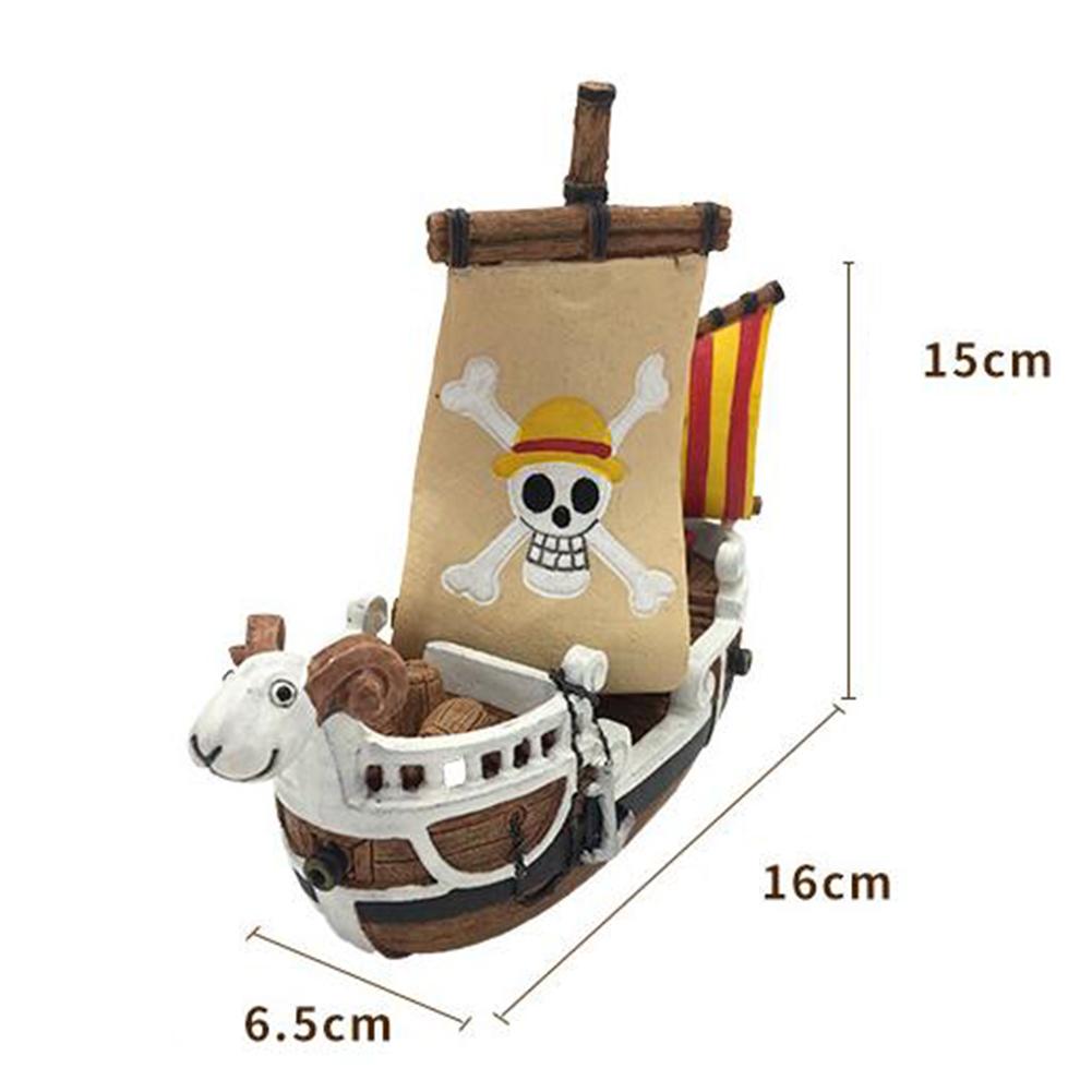 Aquarium Pirate Sunk Ship Boat Resin Ornament For Aquarium Fish Tank Landscaping Decoration
