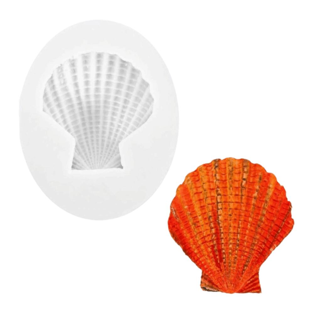 3PCS Flexible Seashell Fondant Mold Heat Resistant Silicone Baking Mold DIY Fondant Polymer Clay