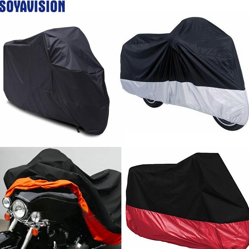 XL/XXL/XXXL 180T Rain Dust Motorcycle Cover Outdoor UV Waterproof For Harley Honda Victory Kawasaki Yamaha Suzuki Accessories