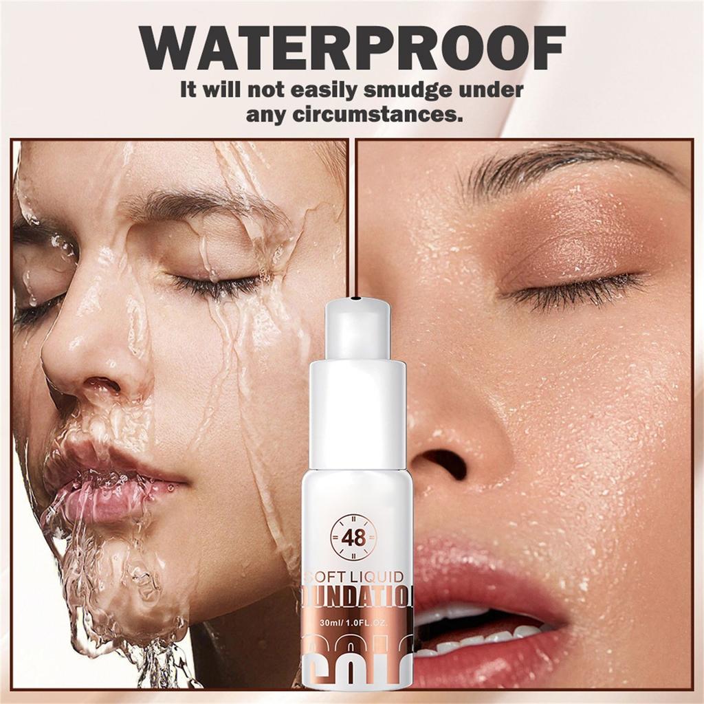 48H Temperature-changing Concealer Makeup-free Liquid Foundation 30ml Color-changing Skin Tone Temperature-changing Oil-control Liquid Foundation