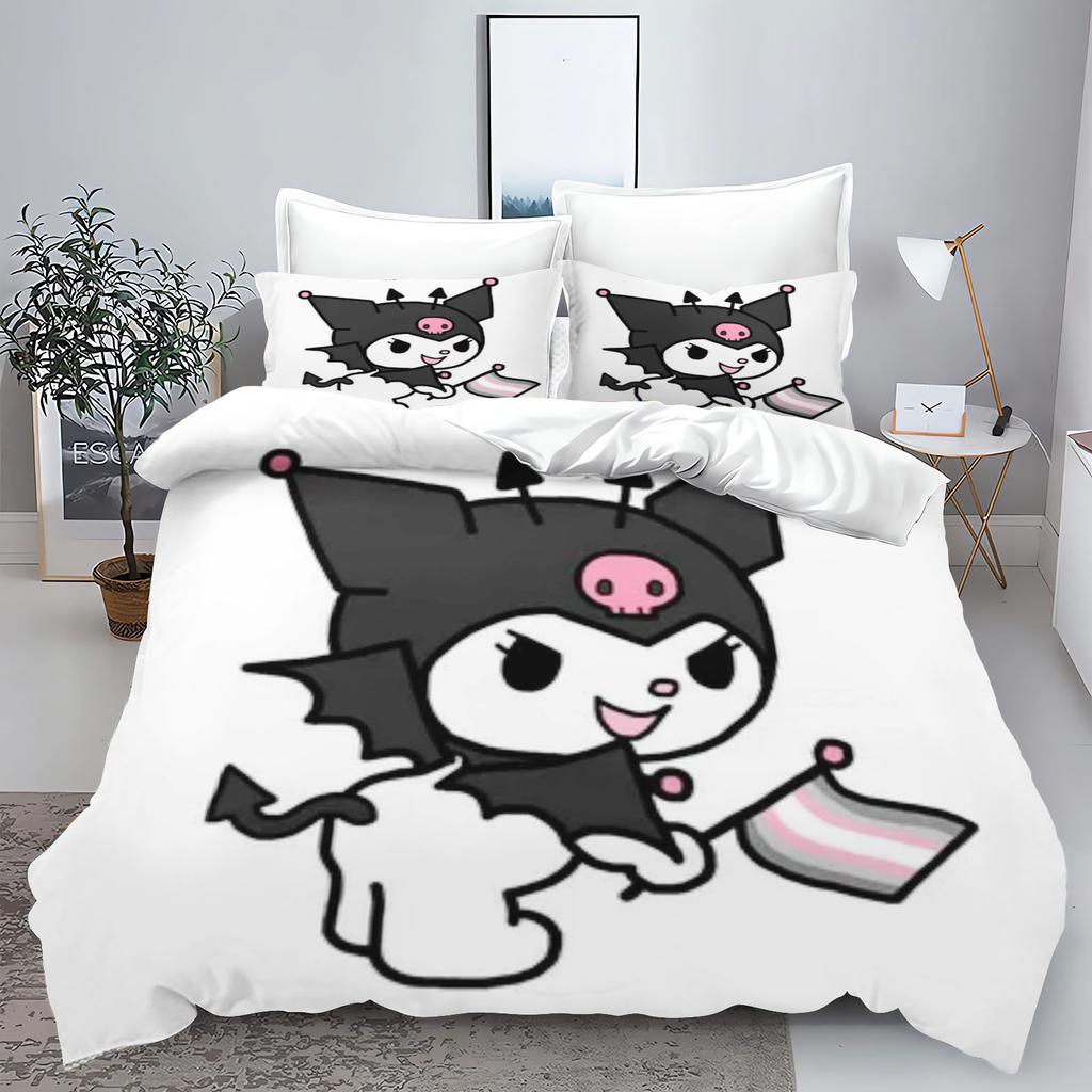 Куроми Моя Мелоди Серия Sanrio Печатный Комплект Постельного Белья для Спальни Пододеяльник Рождественские Подарки Комфорт Мультяшный С Наволочкой