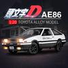 1/20 Кино Автомобиль INITIAL D Toyota AE86 Сплав Модель Автомобиля Литье под Давлением и Игрушечные Транспортные Средства Металлическая Модель Автомобиля Симуляция Звук Свет Игрушка Подарок