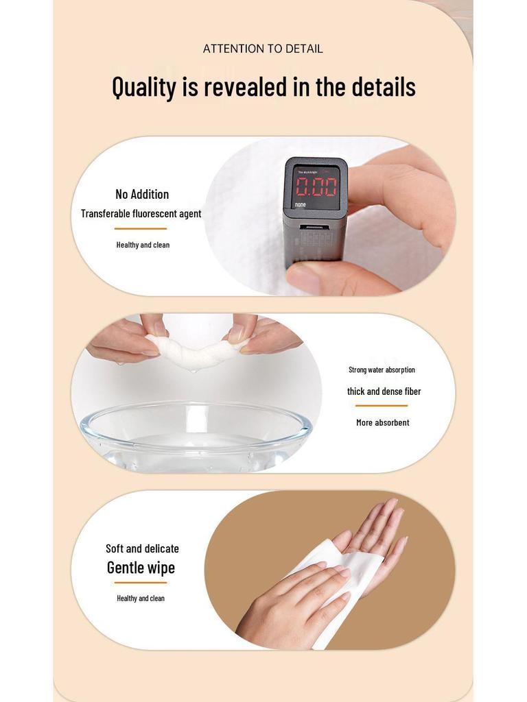 Large Pack Household Facial Tissue & Napkin Set: 10 Packs of Large Hand Towels and Toilet Paper; 270-Sheet Value Pack.