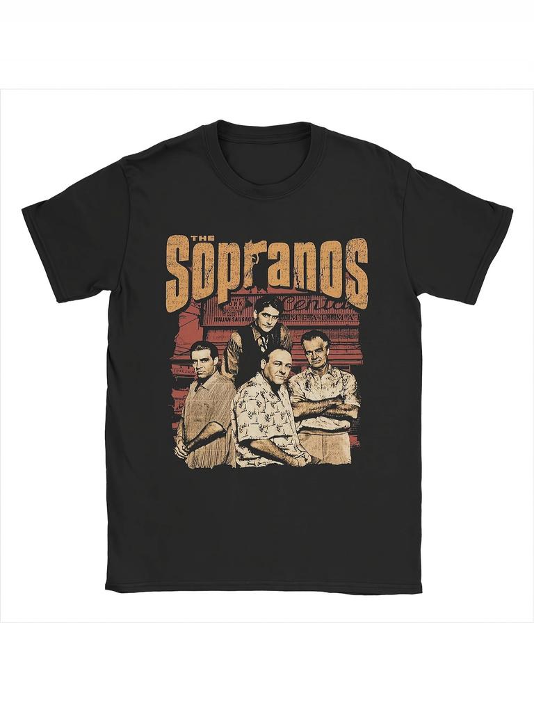 Unisex Retro Soprano TV Show Graphic T-Shirt - Official Design by Tony Soprano And His Crew. Casual Fan Apparel