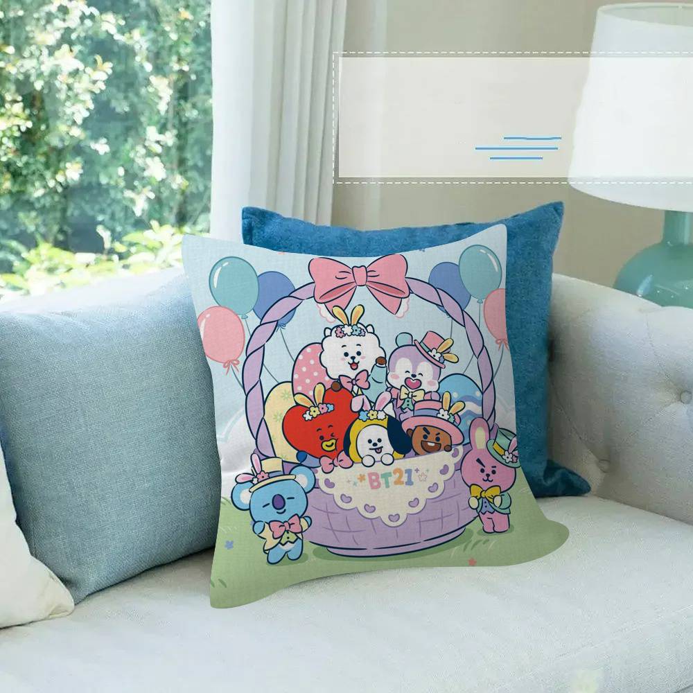 Pillow Dust Cover Bedroom Kids Party Decoration Pillowcase Birthday Children Gift Cute B-Bt Cartoon 21S Anime