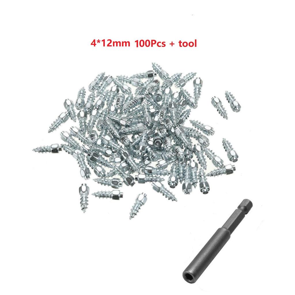 100 шт. шипы для автомобильных шин противоскользящие винты гвозди авто мотоцикл велосипед грузовик внедорожные шины противообледенительные шипы подошва для снегоступов