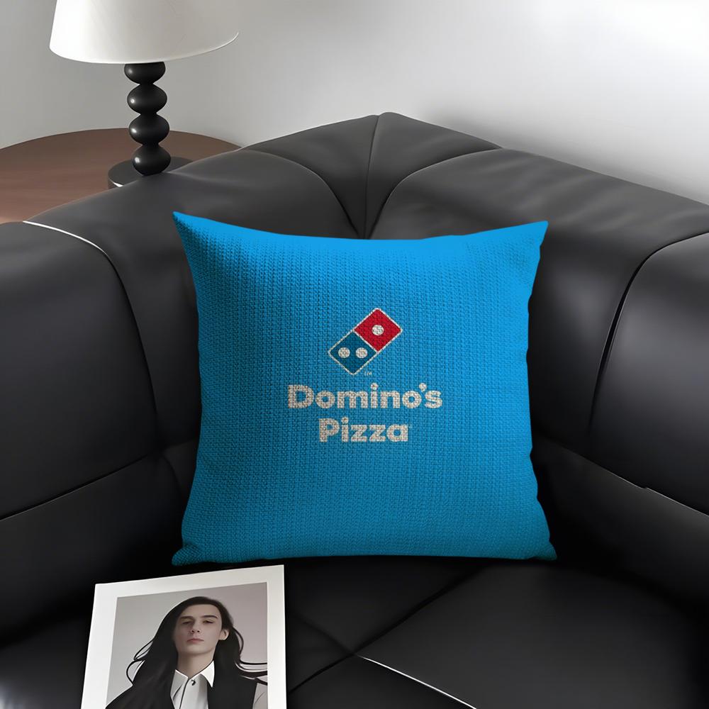 D-Domino'S Pizza Чехол на подушку Натуральный лен Органическая ткань Двусторонняя печать Диван Домашний декор Подарок Чехол для подушки