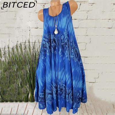 Летние модные женские платья с принтом