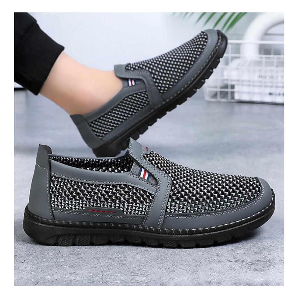 Men's Summer Mesh Shoes, Polyurethane Lightweight Oversized Cloth Shoes