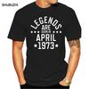 Новейшие Легенды Рождаются Апрель 1973 Футболка Для Мужчин Известная Уличная Одежда Забавная Для Мальчика Девочки Футболки С Коротким Рукавом Хип-Хоп