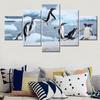 Animals Canvas Picture Print Gentoo Penguin Antarctica Wallpaper Poster Painting Wall Art Home Decor Living Room Work 5 Pcs No Frame