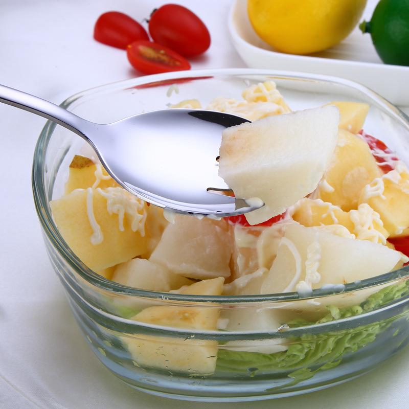 2 шт. Золотая ложка для салата, вилка, ложка для салата, набор столовых приборов из нержавеющей стали, набор ложек, красочная уникальная ложка, кухонный инструмент