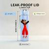 1PC Girl Raise Hands Red Dress Cartoon Print 750ml Color Plastic Sports Water Bottle Leakproof Flip Straw Lid Suitable for Sports Office Home Use
