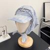 Новая корейская оригинальная клетчатая треугольная шапка-шарф в стиле Ins для женщин Y2K Spicy Girl, панама, модная летняя шляпа для защиты от солнца, кепка