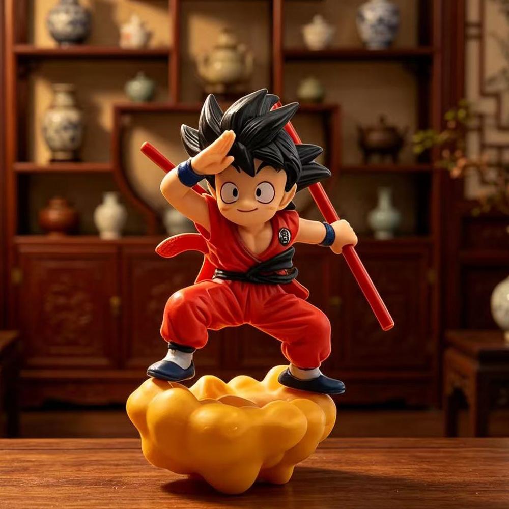 Anime Son Goku kawaii Action Figure PVC Mode doll Toy car ornaments Rearview mirror pendant Collection Gifts