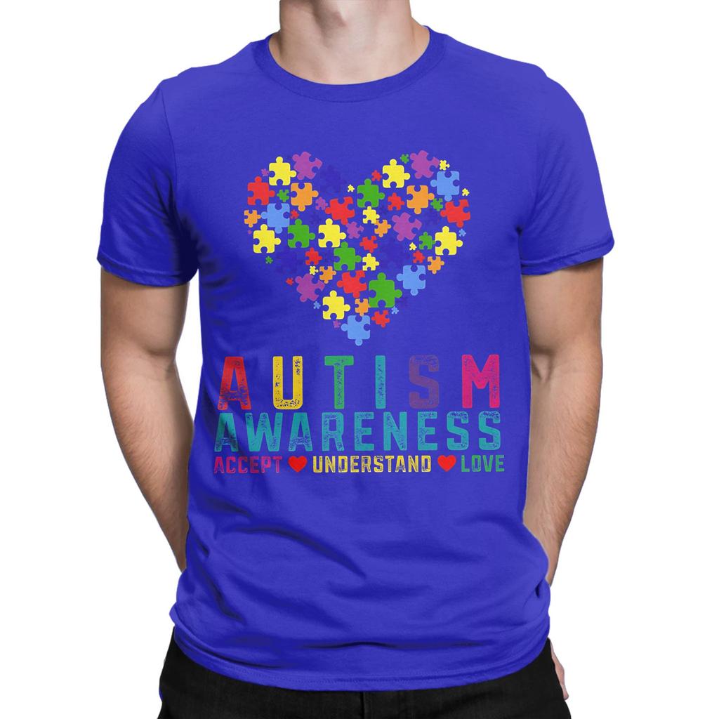 Awareness Day Month Novelty 100 Cotton Tshirt Autism Tees Tops For Unisex