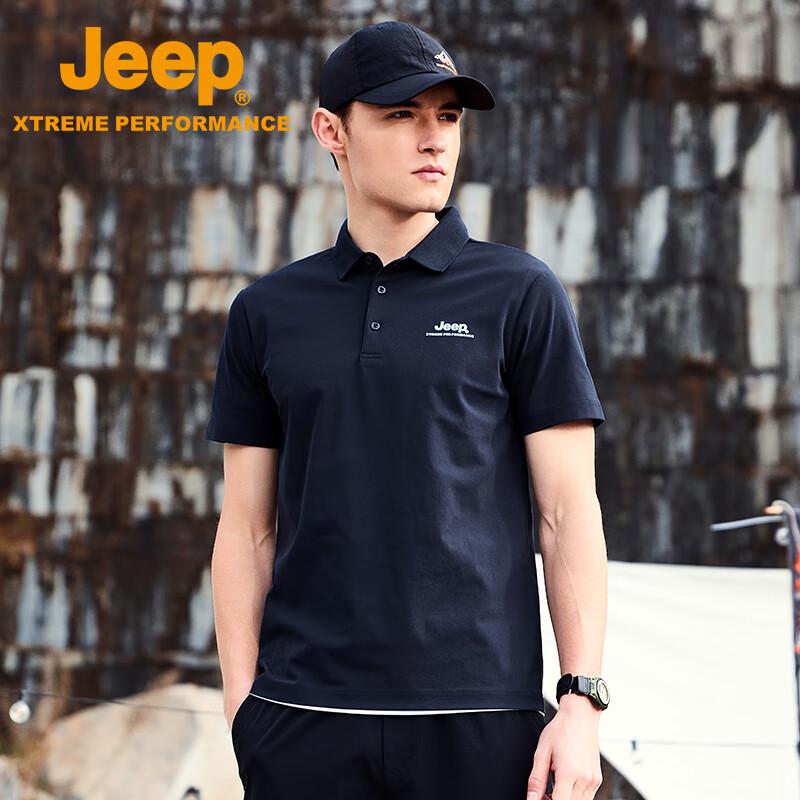 Jeep Мужская повседневная футболка-поло с коротким рукавом для активного отдыха