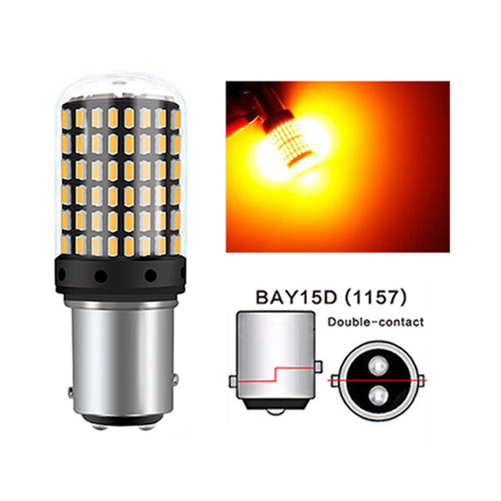 Kebidu T20 7440 W21W 1157 BAY15D Автомобильные светодиодные лампы 1156 BA15S P21W P21-5W 3014 144 Smd без ошибок Canbus указатель поворота стоп-сигнал