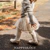 Happyology Girls' Floral Embroidered Fleece-Lined Leggings