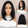 Black Wigs Synthetic Fiber Lace Front Wigs for Women Short Straight Bob Wigs Orange Golden Cosplay Wigs