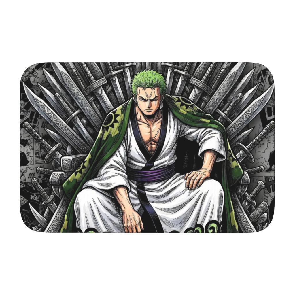 Zoro O-One P-Piece Anime Doormat Non-Slip Bath Kitchen Welcome Mat Living Room Door Floor Entrance Carpet Rug Footpad
