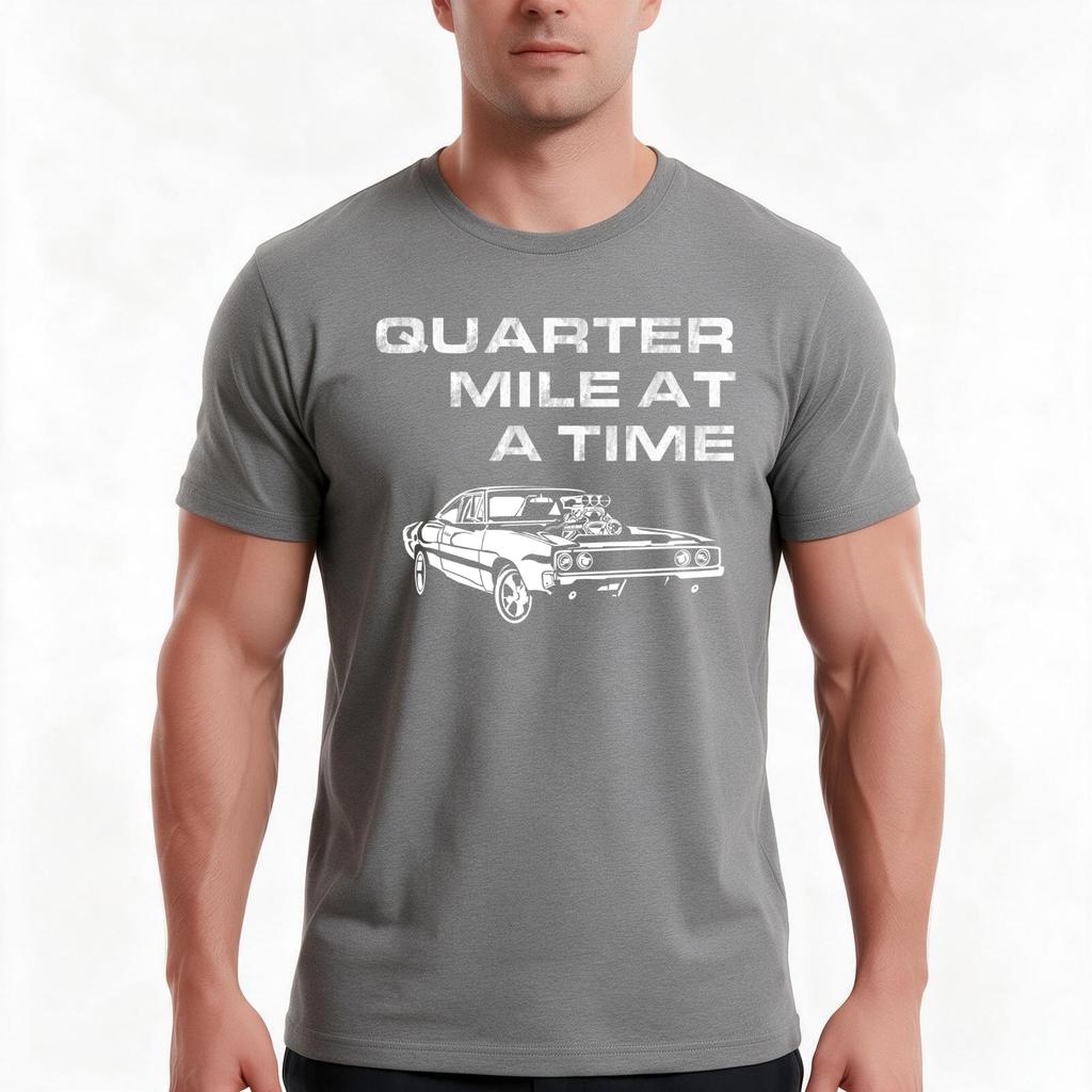 I Live My Life A Quarter Mile At A Time Tshirt Summer Casual Cotton Tee Oversized Streetwear Tops Vintage Graphic Print