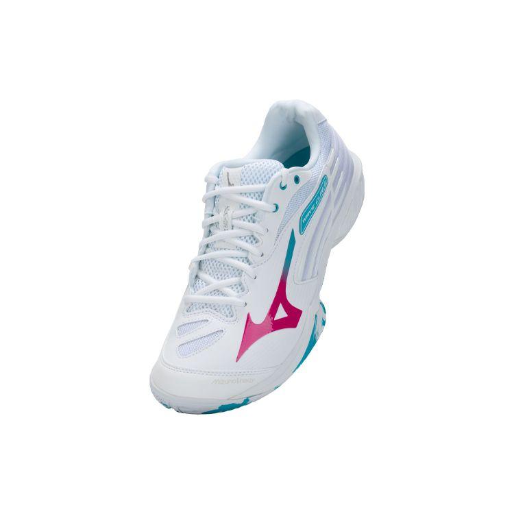 Mizuno Wave Claw 2 Wide White Fuchsia Blue Unisex Sneakers 71GA211060