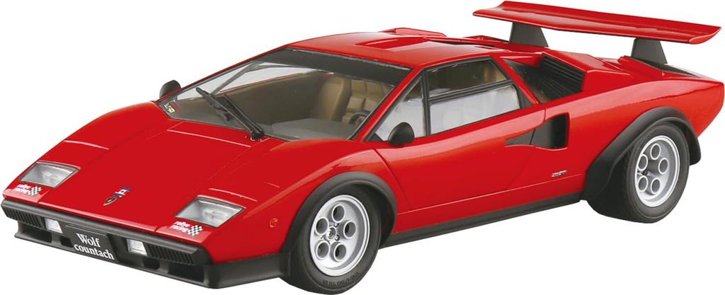 Aoshima Bunka Kyozai Серия Суперкаров 16 Wolf Countach 1 Пластиковый Модельный Набор ООО. 1/24 Нет. '75 Вер. (Автомобиль)