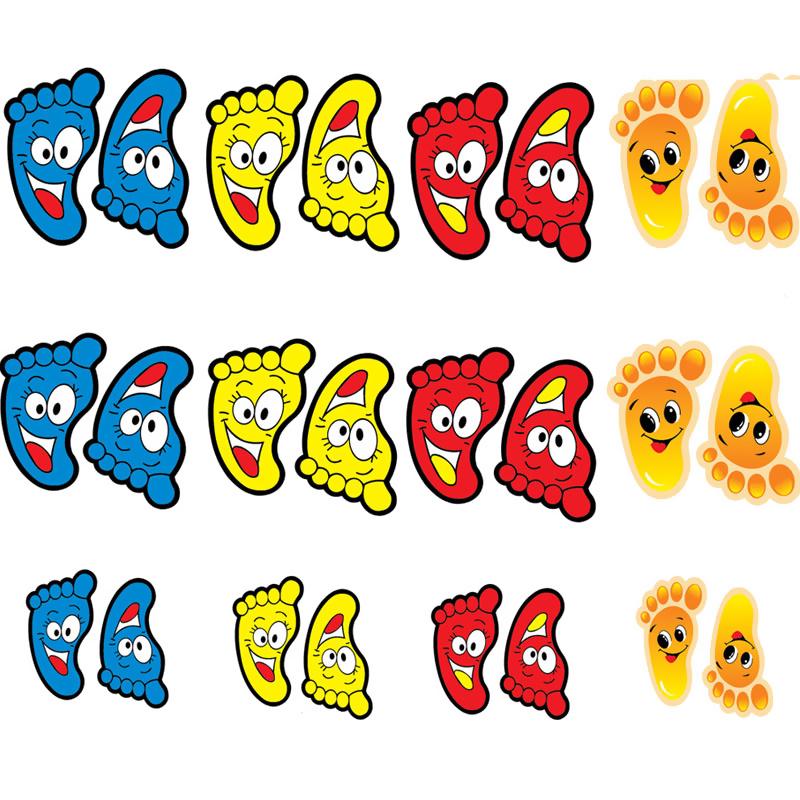 Детские ножки в форме лестницы, наклейки на стену, детские наклейки с героями мультфильмов, 2 шт./компл., украшение для дома, популярные аксессуары для детского сада, милые следы