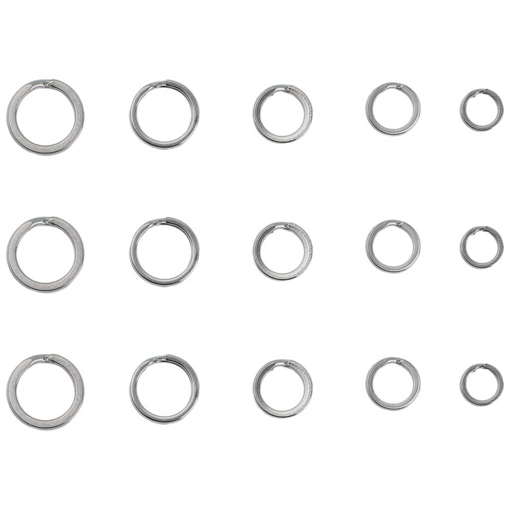 Разъемные кольца из нержавеющей стали для рыбалки на открытом воздухе с двойной петлей, серебряные приманки