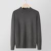 2024 Autumn/Winter Men's Youth Half Turtleneck Knitted Sweater - Casual Mid-Neck Top
