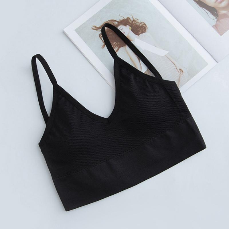 Women Padded Underwear U Backless Bralette Seamless Bras Sleep Top Camis Cotton Wireless Fitness Bra Lingerie