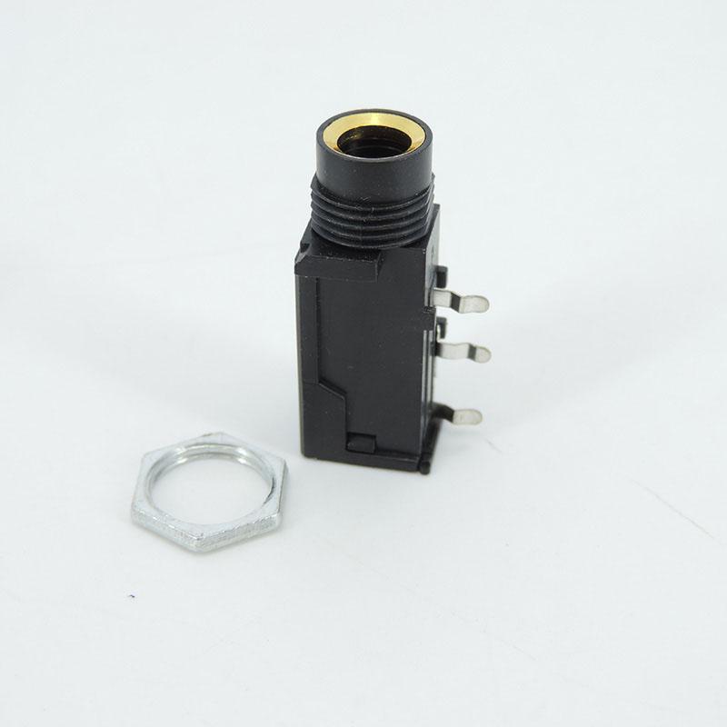 6,35 мм 3-контактный разъем питания PCB Panel Female Mount Audio Jack Соединительный кабель динамика Адаптер 1/4 дюйма 6,5 моно разъем Микрофон