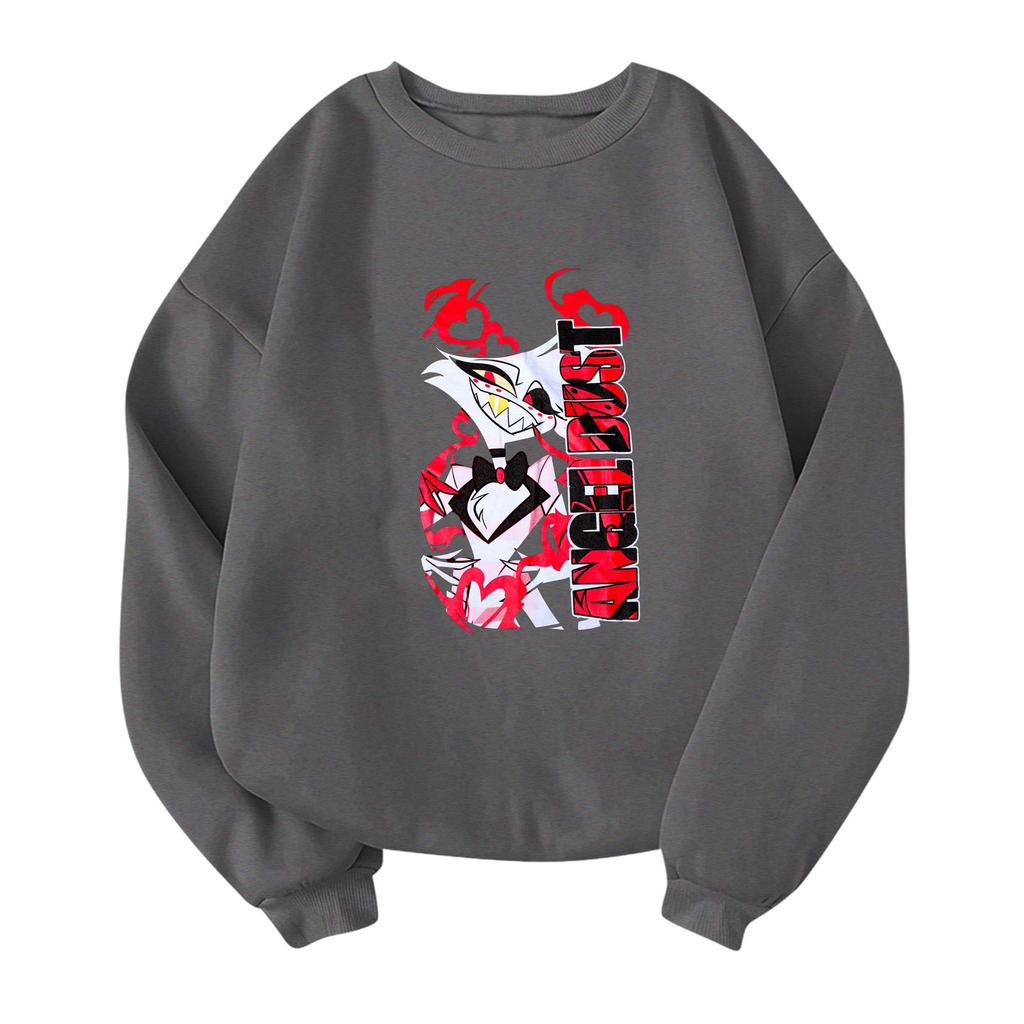 Children's Fashionable Lightweight Long-sleeved Round Neck Pullover With Pockets Printed Pullover