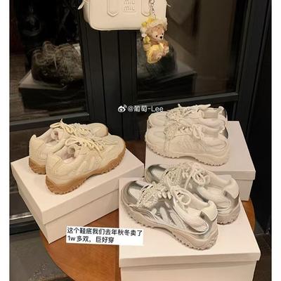 Виноградная мать того же стиля, весеннее письмо плот~ кружевное соединение повседневный стиль жемчужный пояс внутренняя высота увеличение платформа Форреста Гампа немецкий поезд