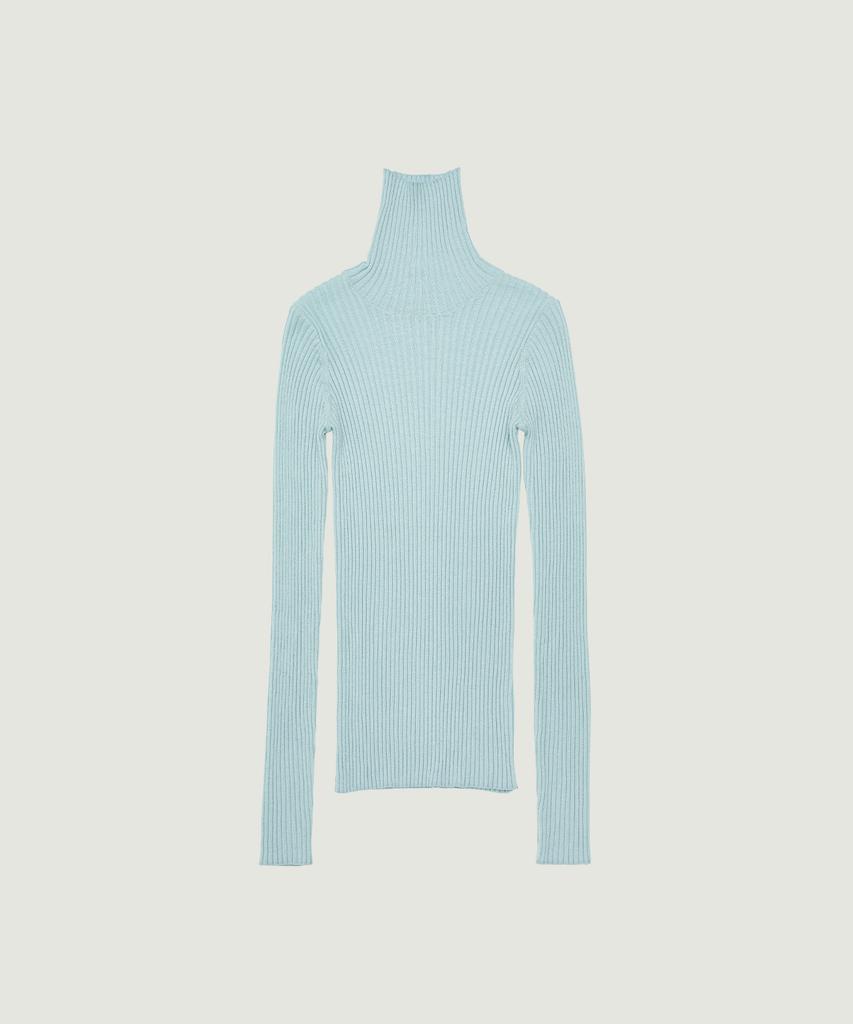 GROVE Aya High Neck Knit (Light Blue)