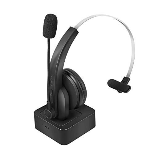 Casque Mono Bluetooth - LOGILINK - BT0059 - Station De Charge - Autonomie 18h - Micro Réglable