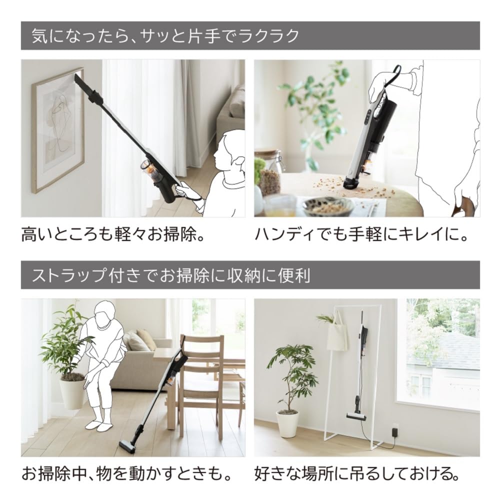Hitachi Vacuum Cleaner Sugokaru Stick Cordless Stick Cleaner W White Made In Japan Lightweight Handy Cleaner PV-BS1L Self-propelled
